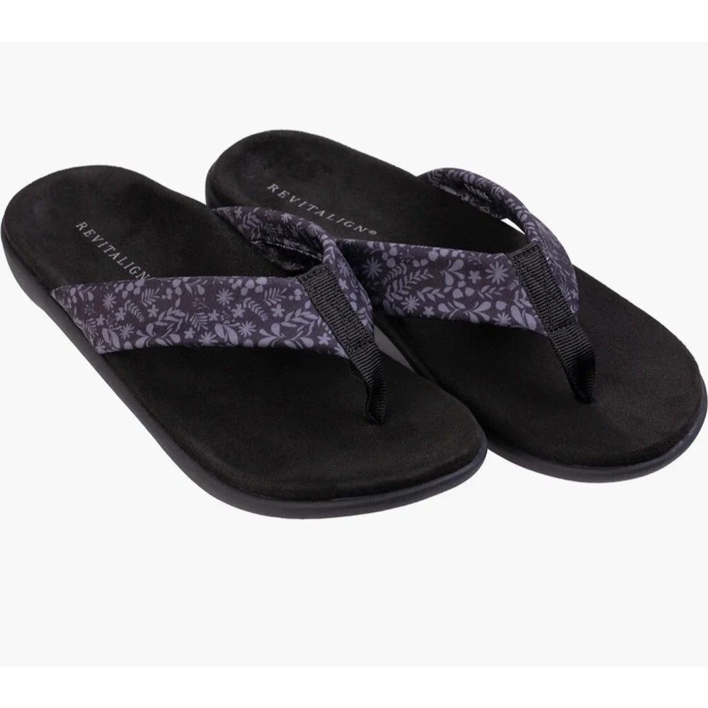 Comfort Recovery Orthotic Memory Foam Flip Flops Arch Support Revitalign US 11D